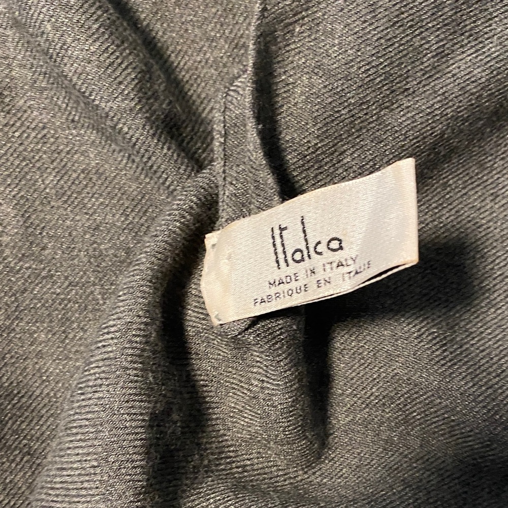 Italca  Gray Knitted Wrap Cozy and Stylish